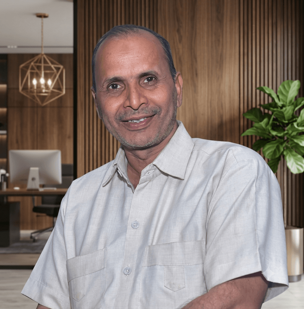 Mr. Shamshuddin, Founder of Sangam Glass House